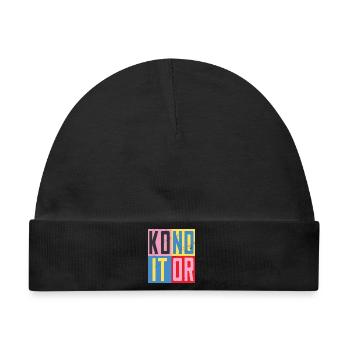 Konditor Design - Baby Premium Organic Mütze - Schwarz - Vorne