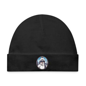 Süßer Pinguin - Baby Premium Organic Mütze - Schwarz - Vorne