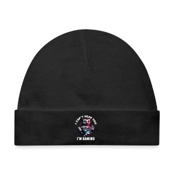 Gaming Zocken Maki Geschenk - Baby Premium Organic Mütze - Schwarz - Vorne