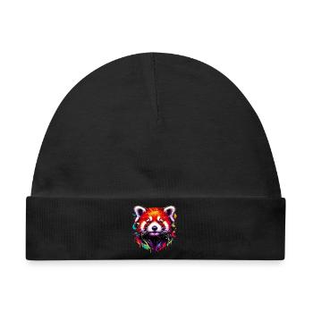 Kleiner Panda - Baby Premium Organic Mütze - Schwarz - Vorne