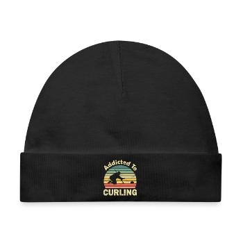 Curling - Baby Premium Organic Mütze - Schwarz - Vorne