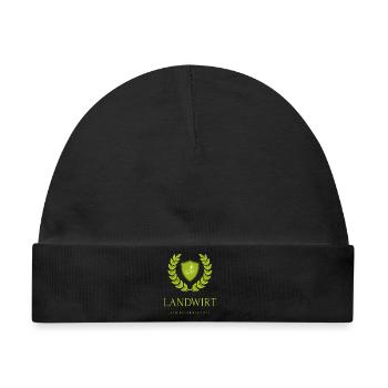 Landwirt Schutzschild Pflanze - Baby Premium Organic Mütze - Schwarz - Vorne