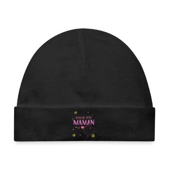 Bonne Fete Maman - Baby Premium Organic Mütze - Schwarz - Vorne