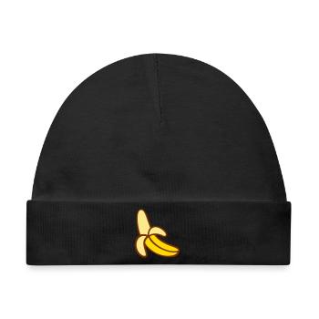 Banane - Baby Premium Organic Mütze - Schwarz - Vorne