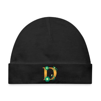 D - Baby Premium Organic Mütze - Schwarz - Vorne