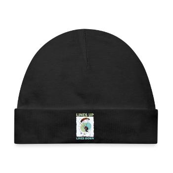 Abenteuerlicher Fallschirmsprung Illustration - Baby Premium Organic Mütze - Schwarz - Vorne