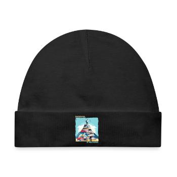 Bücherstapel Aufstieg - Baby Premium Organic Mütze - Schwarz - Vorne