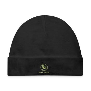 Matcha  - Baby Premium Organic Mütze - Schwarz - Vorne
