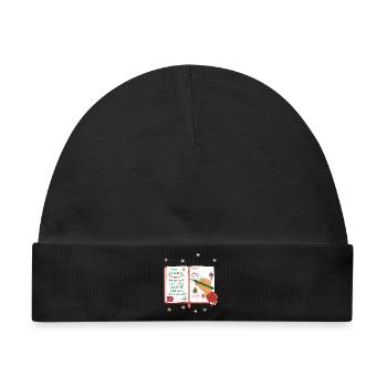 Wunschzettel Christkind  - Baby Premium Organic Mütze - Schwarz - Vorne