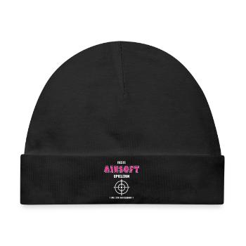 Beste Airsoft Spielerin Airsofterin Airsoftspieler - Baby Premium Organic Mütze - Schwarz - Vorne