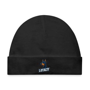 Dobermann – Symbol der Loyalität | LOYALTY - Baby Premium Organic Mütze - Schwarz - Vorne