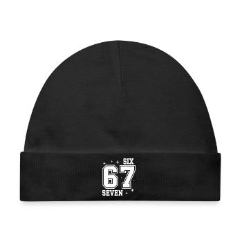 67 - Six Seven SixSeven 6-7 - Baby Premium Organic Mütze - Schwarz - Vorne