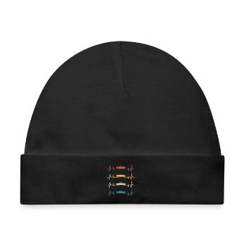Pick-up Retro-Heartbeat-Geländewagen - Baby Premium Organic Mütze - Schwarz - Vorne