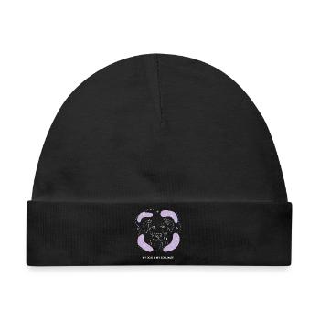 Hund Soulmate Line Art - Baby Premium Organic Mütze - Schwarz - Vorne