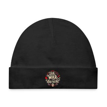 Ich war das nicht – verspielte Typografie - Baby Premium Organic Mütze - Schwarz - Vorne