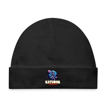 Explore Space Astronaut - Baby Premium Organic Mütze - Schwarz - Vorne
