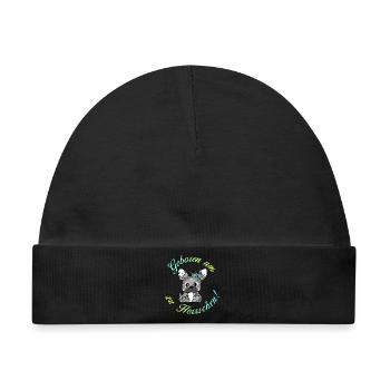 Papa Frenchie - Geboren um zu Herrschen - Baby Premium Organic Mütze - Schwarz - Vorne