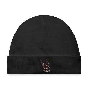 Japanische Pflaumenblüte Zen Stil  - Baby Premium Organic Mütze - Schwarz - Vorne