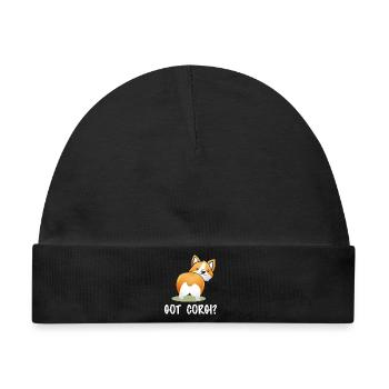 Got Corgi? Frecher Corgi-Po Spruch - Baby Premium Organic Mütze - Schwarz - Vorne