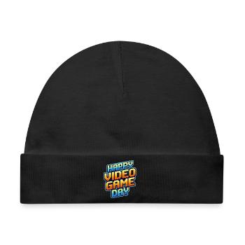 Happy Video Game Day - Baby Premium Organic Mütze - Schwarz - Vorne