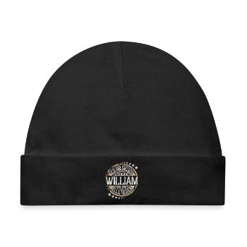 William - Baby Premium Organic Mütze - Schwarz - Vorne