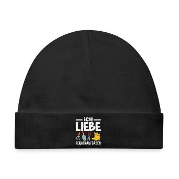 Ich Liebe Rechenaufgaben Garten - Baby Premium Organic Mütze - Schwarz - Vorne