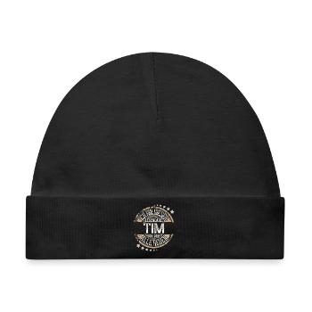 Tim - Baby Premium Organic Mütze - Schwarz - Vorne