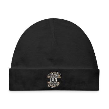 Jan - Baby Premium Organic Mütze - Schwarz - Vorne