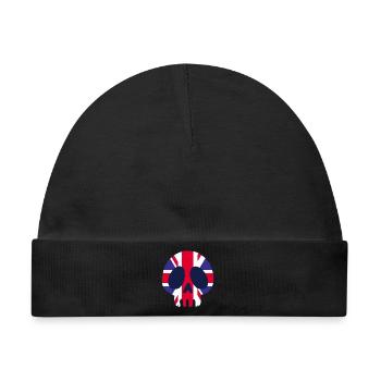 Britischer Schädel - Baby Premium Organic Mütze - Schwarz - Vorne