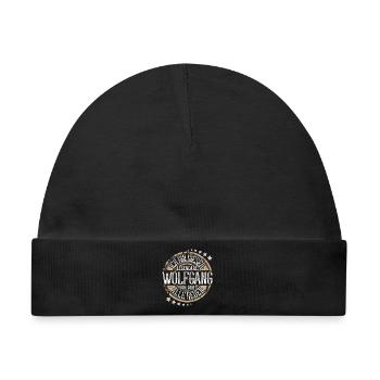 Wolfgang - Baby Premium Organic Mütze - Schwarz - Vorne