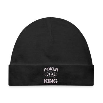 Poker König Kartenmuster - Baby Premium Organic Mütze - Schwarz - Vorne