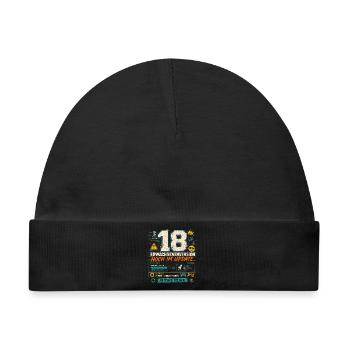 18 Geburtstag Volljährig Gaming Geschenk Humor - Baby Premium Organic Mütze - Schwarz - Vorne