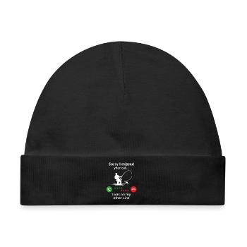 lustiges Angelgeschenk für Fischer - Baby Premium Organic Mütze - Schwarz - Vorne