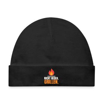 Nicht reden. Grillen. – Grillmeister Spruch - Baby Premium Organic Mütze - Schwarz - Vorne