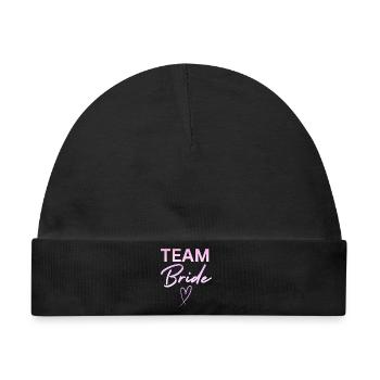 Team Bride - Baby Premium Organic Mütze - Schwarz - Vorne