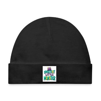 Das süßeste kleine Monster - Baby Premium Organic Mütze - Schwarz - Vorne