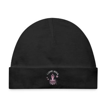 Yoga om spirituell buddha namaste frau kurs sport - Baby Premium Organic Mütze - Schwarz - Vorne