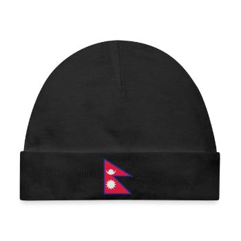 Nepal-Flagge - Baby Premium Organic Mütze - Schwarz - Vorne