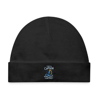 Boot Bootfahren Boating - Baby Premium Organic Mütze - Schwarz - Vorne