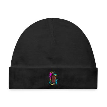 Graffiti Spraydose mit Spritzfarben - Baby Premium Organic Mütze - Schwarz - Vorne