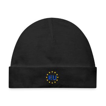 EU Symbol im Sternenring - Baby Premium Organic Mütze - Schwarz - Vorne