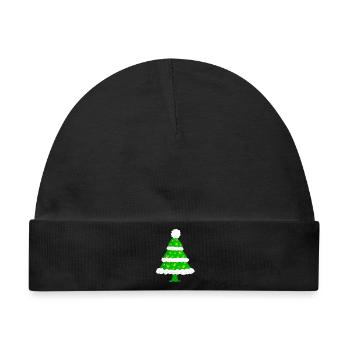 Tannenbaum Weihnachten - Baby Premium Organic Mütze - Schwarz - Vorne