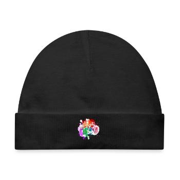 Farbenfrohe Kamera Kunst - Baby Premium Organic Mütze - Schwarz - Vorne