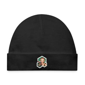 Süßes Äffchen - Baby Premium Organic Mütze - Schwarz - Vorne