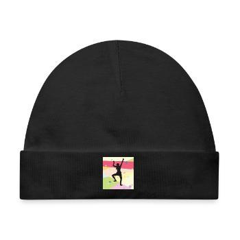 Klettern Kletterer - Baby Premium Organic Mütze - Schwarz - Vorne