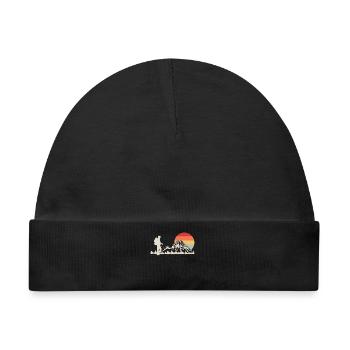 Wandern Wanderer - Baby Premium Organic Mütze - Schwarz - Vorne