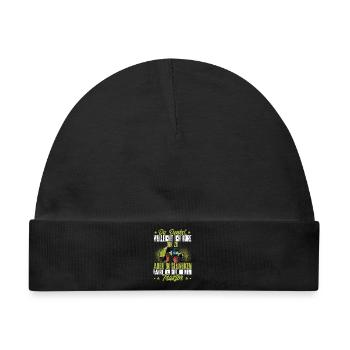 Traktor Lustiger Spruch - Baby Premium Organic Mütze - Schwarz - Vorne