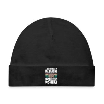 Wombat - Baby Premium Organic Mütze - Schwarz - Vorne