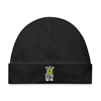 Eule - Baby Premium Organic Mütze - Schwarz - Vorne