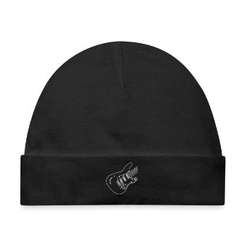 Gitarre - Baby Premium Organic Mütze - Schwarz - Vorne